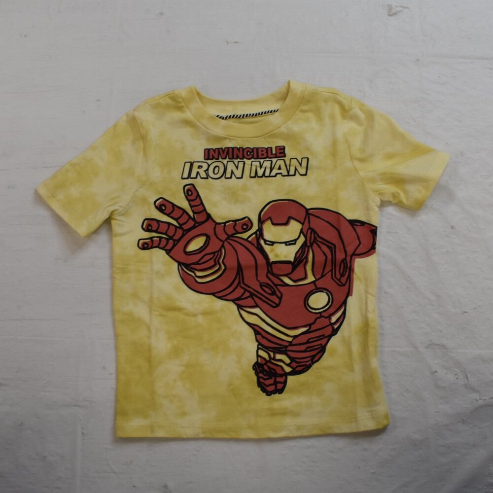 Marvel Toddler The Invincible Iron Man Yellow Yellow Shirt New With Tags